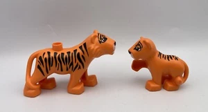 Lego Duplo Bloque de Construcción Juguete Figura de Repuesto Animal Naranja Tigre y Cachorro - Imagen 1 de 3