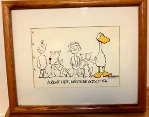 Genuine Duck Tales by John Baron "All Right Lady ,Which One Goosed You" Signed - Picture 1 of 3