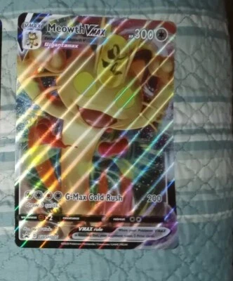 Meowth Pokemon Vmax Jumbo Card SWSH005 - Sword & Shield - Black Star Promo - Image 1 of 2