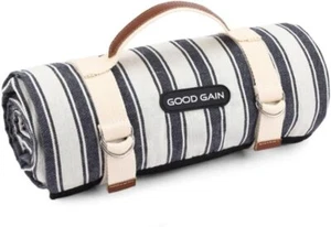 Waterproof Picnic Blanket Portable w/Strap for Beach Camping (Berry Blue) - Picture 1 of 8