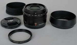 Mint Lumix MFT Micro 4/3 DJI Aspherical 15mm f1.7 Prime Wide Angle Lens - Picture 1 of 12