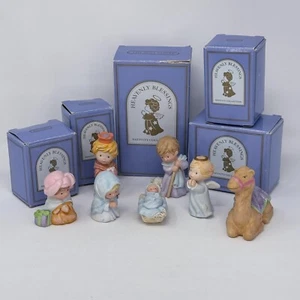 VTG Avon Nativity Collection Heavenly Blessings XMAS Set 7 Pieces in 5 boxes 80s - Picture 1 of 17