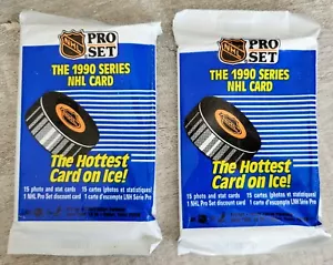 Juego profesional de tarjetas de hockey serie 2 paquetes sin abrir 1990-91 - Imagen 1 de 4