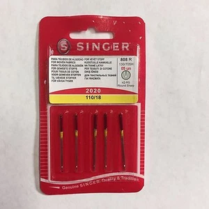 5 SINGER 2020 HOME SEWING MACHINE NEEDLES SIZE #18/110 15X1 HAX1 130/705H - Picture 1 of 1
