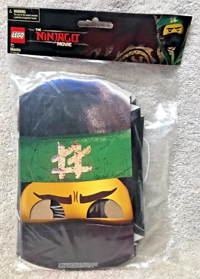 8 NINJAGO MOVIE PARTY MASKS lloyd lego birthday NEW - Image 1 of 3