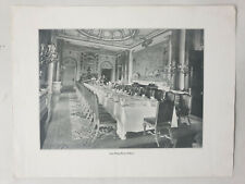 India Vintage 30's Print STATE DINING ROOM PALACE KAPURTHALA 15in x 11.50in