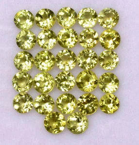 3,93 kt Natürlicher Peridot Rundschliff 3 mm Posten 27 Stck. Kalibriert Lose Edelsteine - Bild 1 von 4