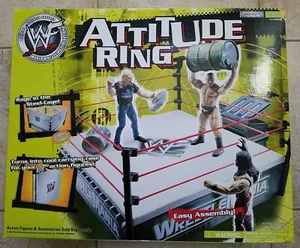 Vintage NOS WWF Attitude Wrestling Ring Cage Action Figure Case WWE 2001 Jakks - Picture 1 of 10