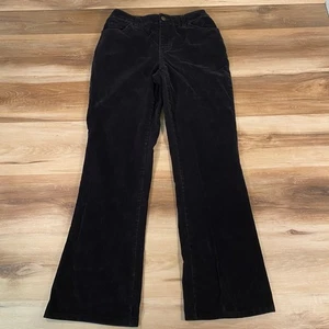 St. John's Bay Stretch Corduroy Pants Women's Size 4 Casual Black - Picture 1 of 7