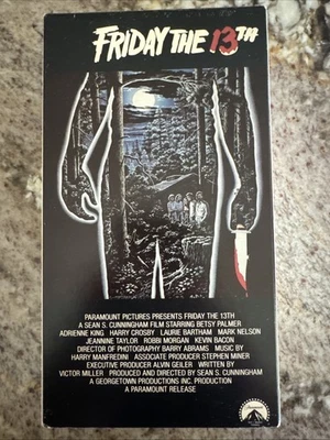 Friday The 13th Part 1 (1980) VHS Tape 1994 Jason Halloween Vintage Horror - Image 1 of 4