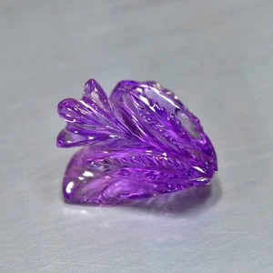 13.44Ct Fancy Carving Cut_ Stunning Natural Purple Amethyst _ Brazil - Picture 1 of 2