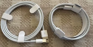 2 Apple USB Lightning Cable Cord 1M (3.3ft) AUTHENTIC OEM FAST CHARGE CABLE NEW - Photo 1 sur 7