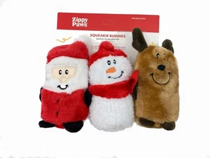 ZIPPY PAWS Holiday Squeakie Buddies 3-pk - Picture 1 of 1