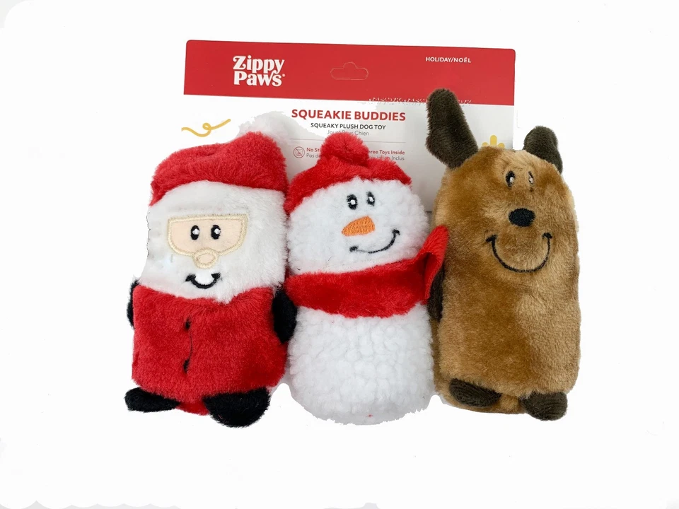 ZIPPY PAWS Holiday Squeakie Buddies 3-pk - Image 1 of 1