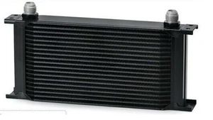 Universal Oil Cooler 19 Row BLACK Alloy AN10 Connections -10AN Aluminium - Picture 1 of 5