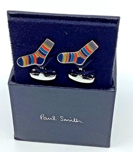 New PAUL SMITH Men’s CUFFLINKS ARTIST STRIPE SOCKS New in Box Retail $175 USD - Picture 1 of 7