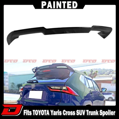 2023 Fits Toyota Yaris Cross 5D SUV AC200 DTO Rear Trunk Spoiler Painted Black - Image 1 of 4