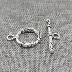 2sets of 925 Sterling Silver Toggle Clasps for Bracelet Necklace - Picture 1 of 5