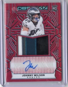 2024 Panini Obsidian - Rookie Materials Johnny Wilson #RMI-JWN Red /75 4 color - Picture 1 of 2