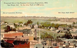 Postal Propuesta Sitio de la Panamá California Expo 1915 En el Parque de la Ciudad - Imagen 1 de 2