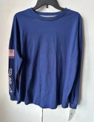 Volcom USST L/S T-Shirt Navy Blue Long sleeve Tee US Snowboard Team XS NWT - Image 1 of 4