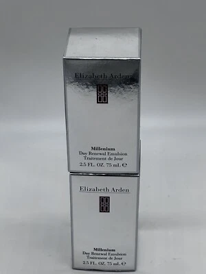 2 de crema de emulsión de renovación de día Elizabeth Arden Millenium 2,5 fl oz nueva en caja hecha en Estados Unidos Foto 1 de 4