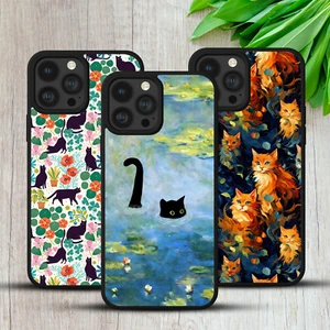 CATS CASE FOR IPHONE SAMSUNG GOOGLE KITTEN KITTY WATERCOLOUR GIFT PHONE COVER - Picture 1 of 30