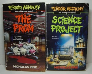 TERROR ACADEMY LOT OF 2 HORROR BOOK NICHOLAS PINE THE PROM SCIENCE PROJECT - Picture 1 of 3