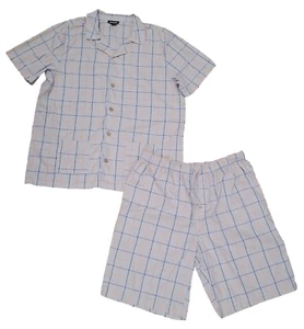 NWOT Joe Boxer Pajama Set Mens XL Plaid Summer Lightweight PJ Shorts Set Vtg 90s - Picture 1 of 15