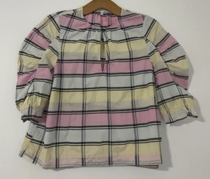 Second Female Womens Top Pastel Cotton Blend Check Top XS blouse - Picture 1 of 8