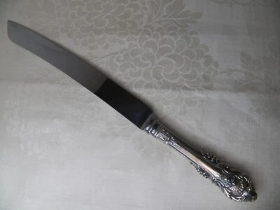 WALLACE SIR CHRISTOPHER STERLING SILVER HANDLE BREAD KNIFE 12 3/4" NO MONOGRAM - Image 1 of 3