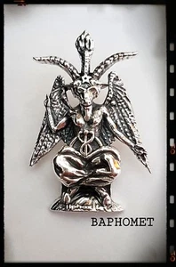 BAPHOMET PLATA, GOAT OF MENDES, NECKLACE, SILVER,ELIPHAS LEVI, MAGIA OCULTISMO - Imagen 1 de 4