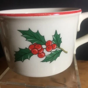 Taylor Smith Taylor Holly & Spruce Christmas Tree Red Trim Salad, Saucer or Cup - Picture 1 of 19