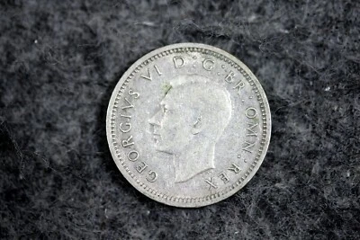 1943 - ¡Moneda de 3 peniques de Gran Bretaña! #J08437 Foto 1 de 2