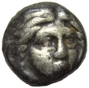 ISLANDS OFF CARIA, RHODES. SILVER HEMIDRACHM, C. 408-390 BC. HELIOS/ROSE.  - Picture 1 of 5