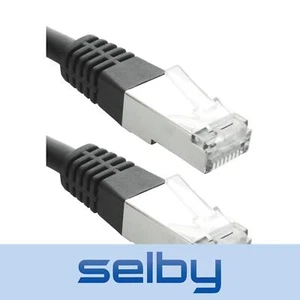 2 Pack 1m Black CAT6 Cable RCM Certified SFTP Network Data Ethernet Patch Lead - Picture 1 of 4