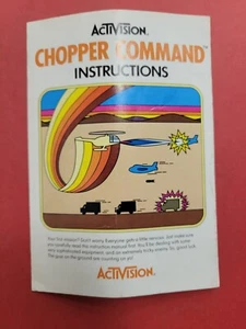 Vintage 1982 Atari 2600 Activision - Chopper Command - Instruction Manual Only - Picture 1 of 2