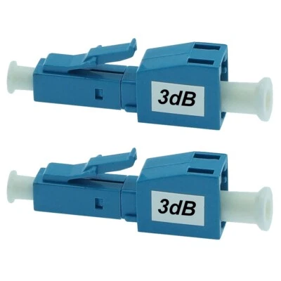 2x 3dB LC/UPC Connector Fiber Optic Optical Attenuator Plug-in Type Single Mode - Image 1 of 3