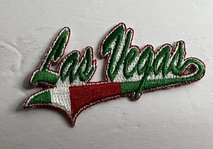 Embroidered Patch LAS VEGAS Italian Flag Red White Green Italy - Picture 1 of 5