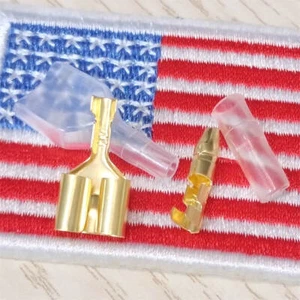 300PCS Male Female 4.0mm Double Bullet Wire Connectors Terminal Insulation Cover - Picture 1 of 12