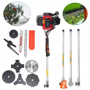 10 in 1 52cc 2-stroke Trimmer Brush Cutter Grass Wacker Weed Eater Lawn Mower - Picture 1 of 17