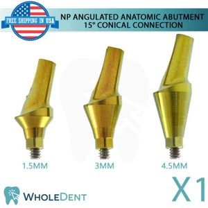 Schmale Plattform konische Verbindung abgewinkelt anatomisches Abutment 15° Dental - Bild 1 von 3