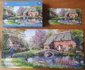 Gibsons Jigsaw Puzzle - Cottage By The Brook - By Dominic Davison - 636 Pieces - Picture 1 of 3