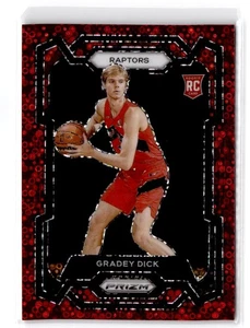 2023-24 Panini Prizm Gradey Dick RC #134 Prizms Fast Break Red #/100 Raptors - Picture 1 of 2
