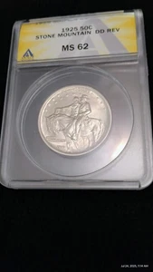 1925 Stone Mountain Commemorative Ms62 DD Rev Very Cool Error Coin From Stacks - Picture 1 of 2