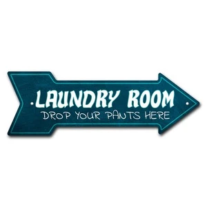 Laundry Room Arrow Sign | Indoor/Outdoor | Direction Arrow Sign Funny Home Dé... - Picture 1 of 2