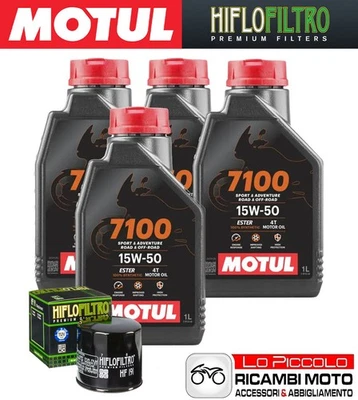 Cutting Kit 4 OIL [MOTUL] 7100 15w50 + FILTER Triumph SPEED TRIPLE 955 2003 - Image 1 of 4