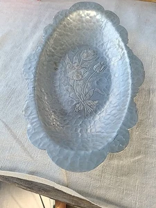 Rodney Kent Hammered Aluminum Tulip Tray 406 Tray Hand Wrought Creations - Picture 1 of 5