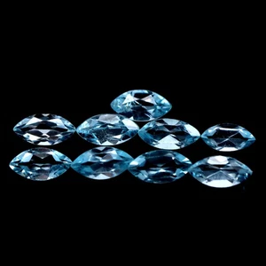 10.82 CT. 9Pcs Sky Blue Topaz Brazil Marquise - Picture 1 of 4