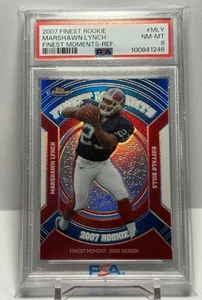2007 Topps Finest Marshawn Lynch Finest Moments Rookie Refractor PSA 8 Rc #mly - Bild 1 von 2